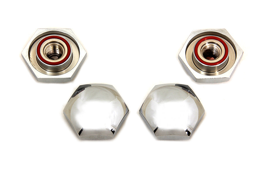 HARLEY Rocker Shaft End Nut Stock Chrome fits 1936-1947 EL, 1942-1947 FL,