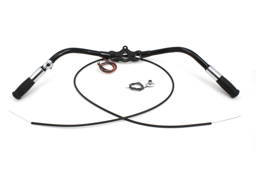 HARLEY Spring Fork Speedster Handlebar Assembly Black fits 1936-1940 EL, 1941-1945 FL, 1929-1952 WL, 1929-1958 G, 1938-1945 UL,