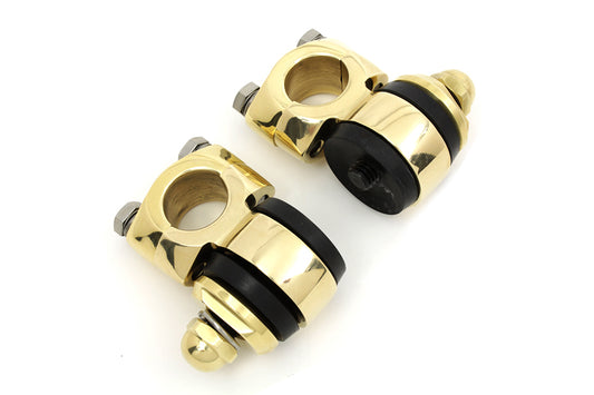 HARLEY Polished Brass Flanders Riser Tops fits 1941-1948 FL, 1936-1952 W,