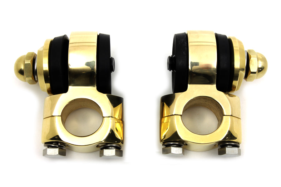 HARLEY Polished Brass Flanders Riser Tops fits 1941-1948 FL, 1936-1952 W,