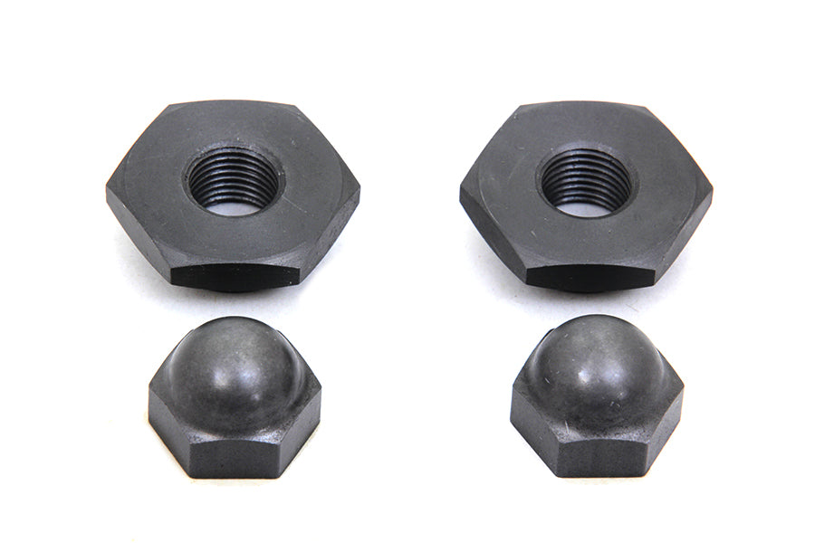 HARLEY Spring Fork Rod Top Nut Set Parkerized fits 1936-1948 EL, 1936-1952 WL, 1936-1957 G, 1937-1948 UL, 1941-1948 FL,