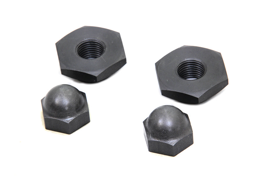HARLEY Spring Fork Rod Top Nut Set Parkerized fits 1936-1948 EL, 1936-1952 WL, 1936-1957 G, 1937-1948 UL, 1941-1948 FL,