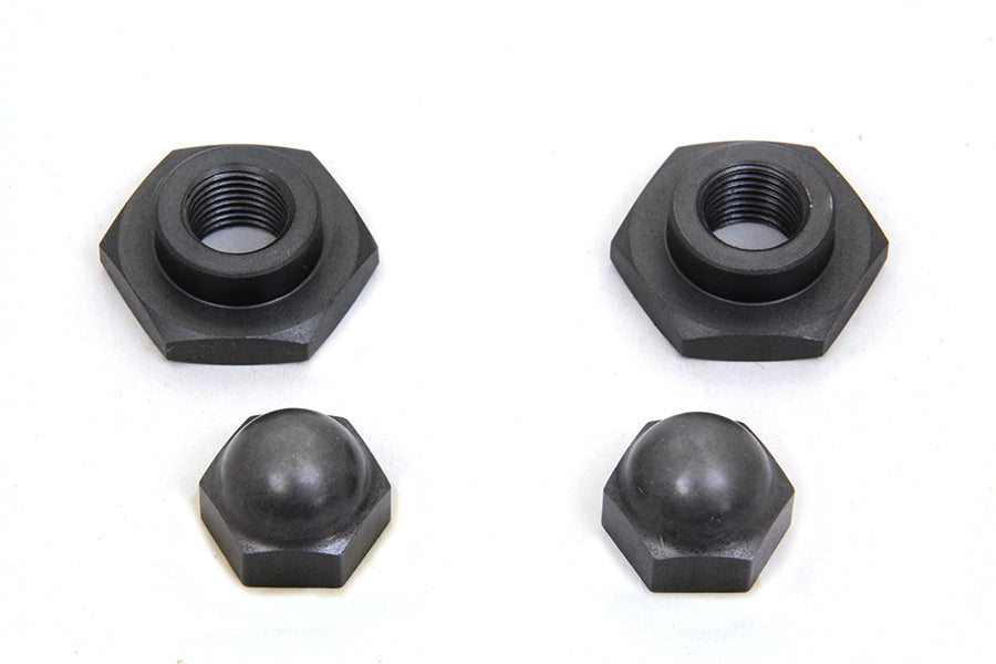 HARLEY Spring Fork Rod Top Nut Set Parkerized fits 1936-1948 EL, 1936-1952 WL, 1936-1957 G, 1937-1948 UL, 1941-1948 FL,