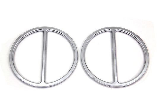 HARLEY Chrome Cross Bar Front Speaker Grill Set Fits 1996-2013 FLT,
