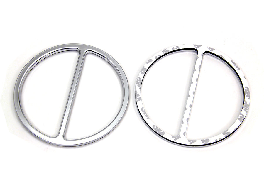 HARLEY Chrome Cross Bar Front Speaker Grill Set fits 1996-2013 FLT,