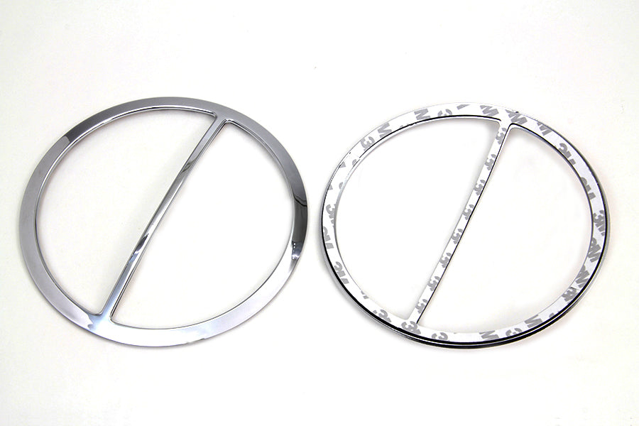 HARLEY Chrome Cross Bar Front Speaker Grill Set fits 2014-UP FLT,