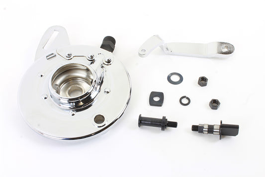 HARLEY 45 inch Rear Brake Backing Plate Kit Chrome Fits 1941-1952 W,