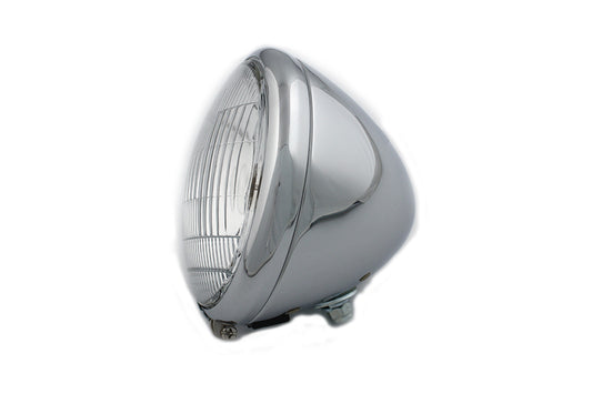 HARLEY 6-1/2 inch Spring Fork 6 Volt Headlamp Chrome fits 1936-1940 EL, 1941-1948 FL, 1936-1957 G, 1936-1952 WL,