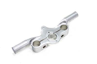 HARLEY Spring Fork Offset Top Tree with Ears Satin Nickel Finish fits 1946-1948 FL, 1946-1948 UL,