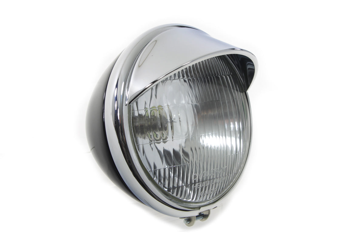 HARLEY 6-1/2 inch Spring Fork Headlamp fits 1936-1940 EL, 1941-1948 FL, 1936-1957 G, 1936-1952 WL, 1937-1948 UL,