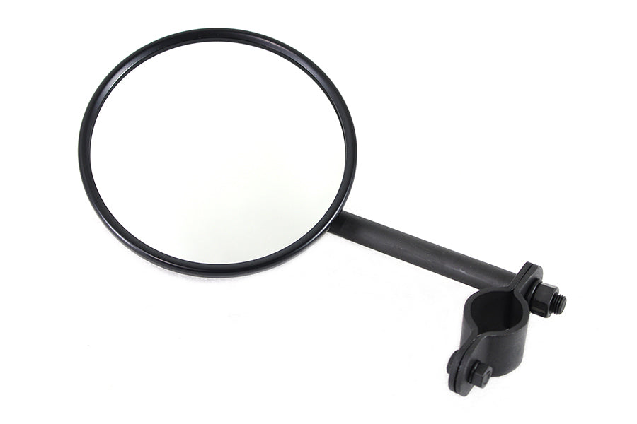 HARLEY Tall Spring Fork Black 5 inch Mirror fits 1941-1945 FL, 1936-1940 EL, 1934-1936 VL, 1934-1952 WL, 1934-1957 G, 1937-1948 UL,