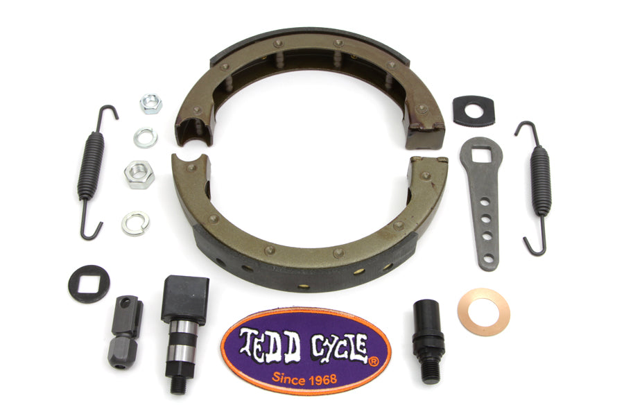 HARLEY Spring Fork Front Brake Shoe Kit fits 1936-1948 EL, 1941-1948 FL, 1936-1948 U, 1941-1957 G,