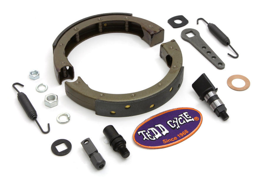 HARLEY Spring Fork Front Brake Shoe Kit fits 1936-1948 EL, 1941-1948 FL, 1936-1948 U, 1941-1957 G,