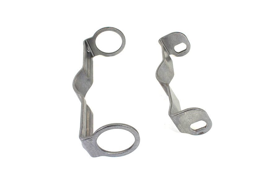 HARLEY Raw Spring Fork Shock Bracket Set fits 1936-1948 EL, 1936-1952 W, 1941-1948 FL, 1941-1957 G,