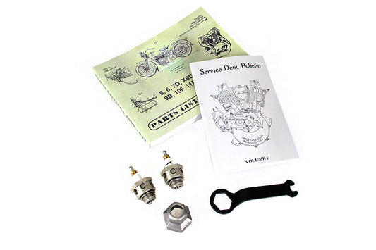HARLEY JD Spark Plug & Parts Book Set Fits 1914-1920 F, 1922-1929 J, 1922-1929 JD,
