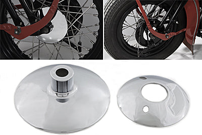 HARLEY Spring Fork Front Hubcap Set fits 1941-1948 FL, 1936-1948 EL, 1957-1959 G, 1936-1948 U,