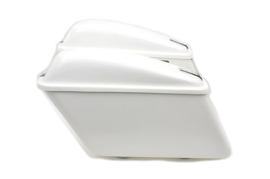 HARLEY Replica White Saddlebag Set fits 1963-1984 FL,