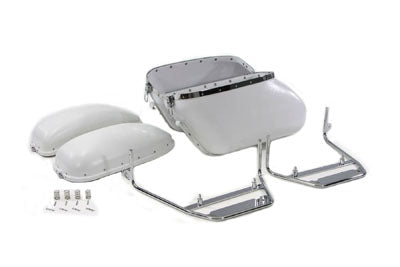 HARLEY Replica Bubble Saddlebag Kit White fits 1958-1984 FL,