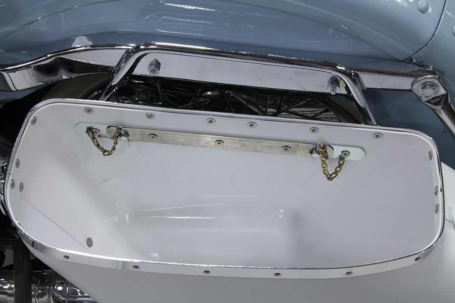 HARLEY Replica Bubble Saddlebag Set White fits 1958-1984 FL,