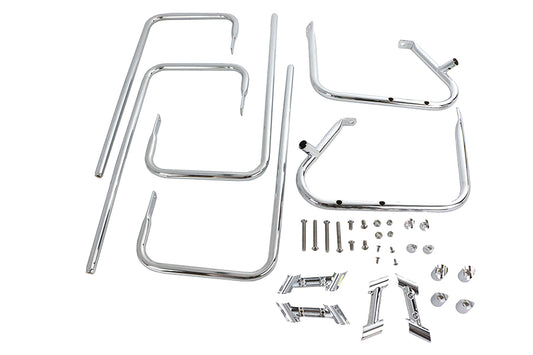HARLEY Chrome Saddlebag Guard Kit Fits 1997-2008 FLHT, 1997-2008 FLHR,