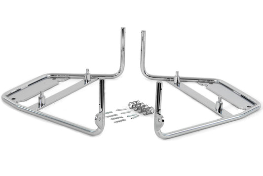 HARLEY Bubble Bag Chrome Mount Bracket Set Fits 1958-1984 FL,