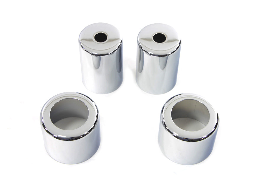 HARLEY Chrome Spring Fork Spring Cover Set fits 1936-1940 EL, 1941-1948 FL, 1937-1948 UL, 1936-1952 WL, 1936-1957 G,