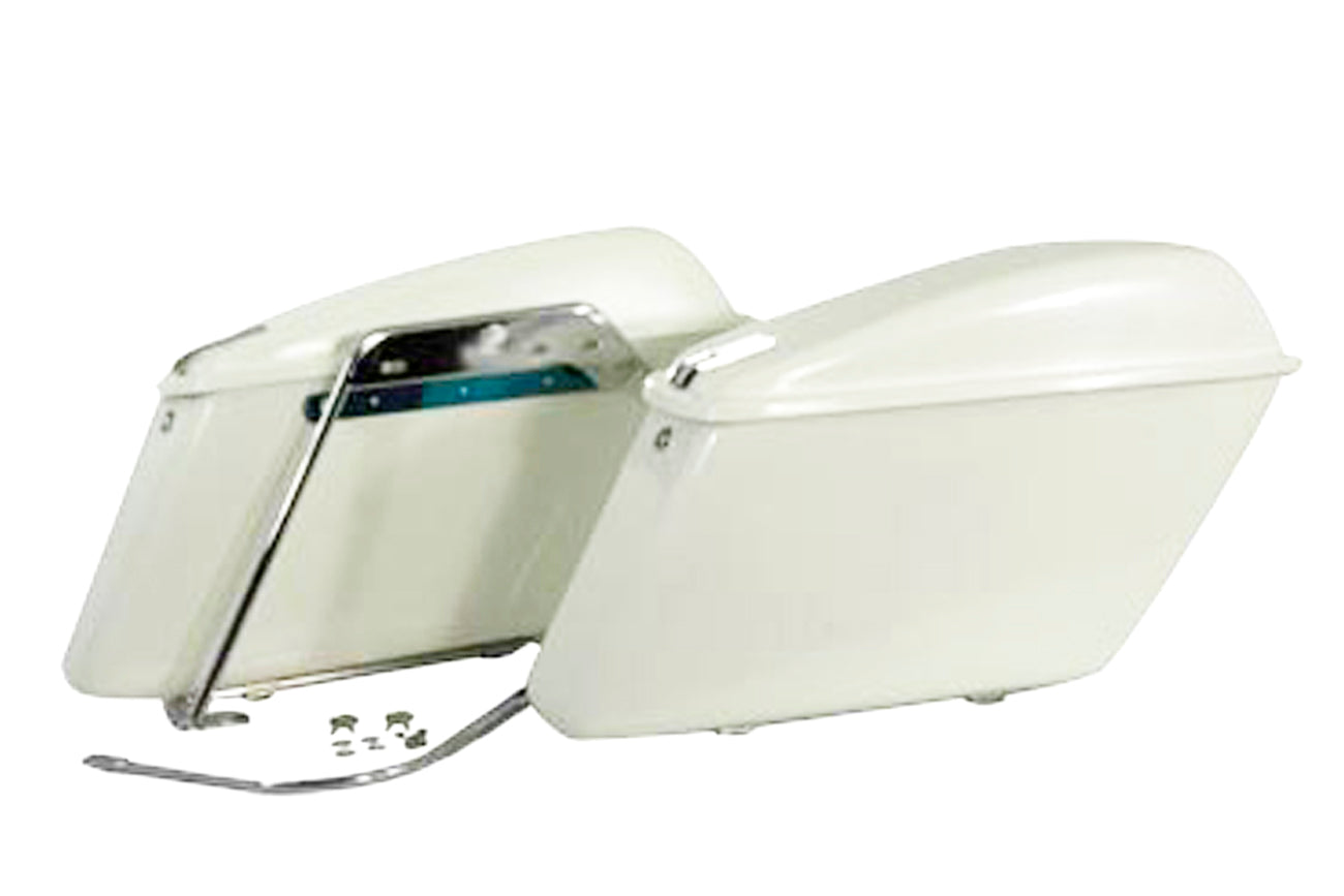 HARLEY Replica Saddlebag Set White fits 1977-1984 FL,