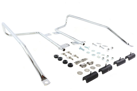 HARLEY Wyatt Gatling Saddlebag Bracket Kit Chrome Fits 1984-2017 FXST, 1986-2017 FLST,