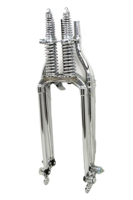 HARLEY 18 inch Inline Spring Fork Assembly Chrome Fits 1936-1940 EL, 1941-1945 FL, 1937-1945 UL,
