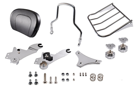 HARLEY Chrome Sissy Bar and Rack fits 2000-2006 FLST, 2000-2006 FXST,