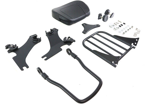 HARLEY Gloss Black Sissy Bar and Rack Fits 1994-2003 XL,
