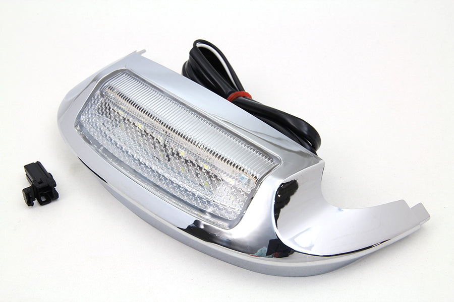 HARLEY Clear Lens Front Fender Tip with LED fits 2000-2013 FLT, 2014-UP FLHT, 1984-1995 FLT, 2000-UP FLST, 1986-1995 FLST, 1984-1995 FLT,