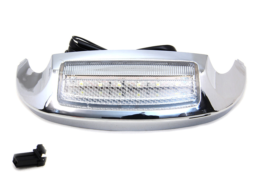 HARLEY Clear Lens Front Fender Tip with LED fits 2000-2013 FLT, 2014-UP FLHT, 1984-1995 FLT, 2000-UP FLST, 1986-1995 FLST, 1984-1995 FLT,