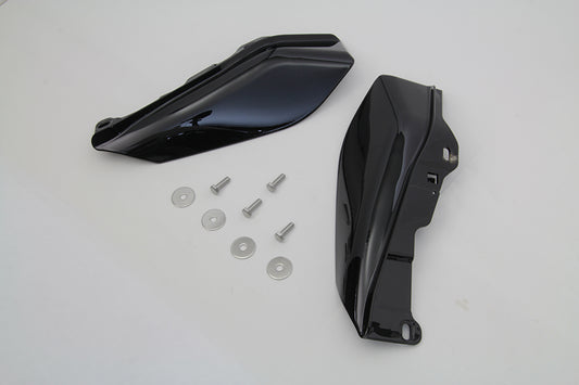 HARLEY Mid Frame Cover Air Deflector Kit Black Fits 2009-UP FLT, without an adjustable rider backres