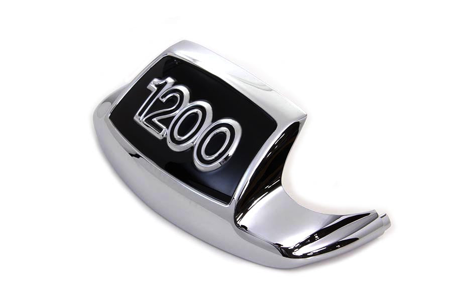 HARLEY Chrome and Black Front Fender Tip inch1200 inch fits 1959-1980 FL,