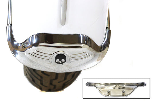 HARLEY Skull Front Fender Tip Chrome Fits 1986-2006 FLST, 1990-2008 FLT,
