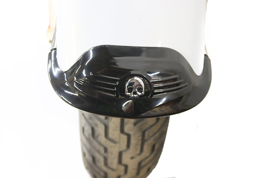 HARLEY Skull Front Fender Tip Black fits 1986-2006 FLST, 1990-2008 FLT,
