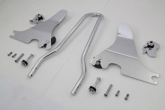 HARLEY 16 inch Sissy Bar Kit Chrome Fits 2004-UP XL,