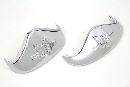 HARLEY Chrome Fender Tip Set Fits 1936-1948 G, 1936-1948 W, 1936-1948 EL, 1941-1948 FL,