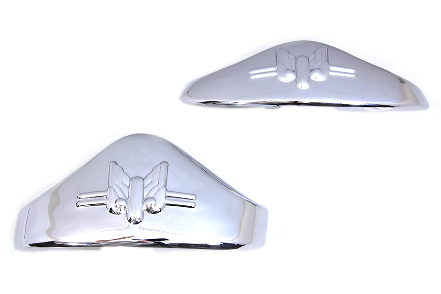 HARLEY Chrome Fender Tip Set fits 1936-1948 G, 1936-1948 W, 1936-1948 EL, 1941-1948 FL,