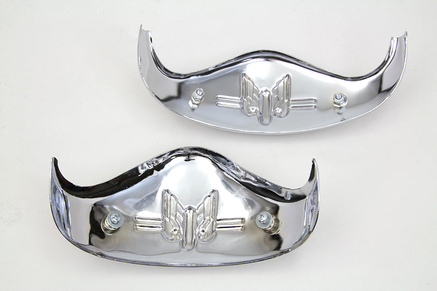 HARLEY Chrome Fender Tip Set fits 1936-1948 G, 1936-1948 W, 1936-1948 EL, 1941-1948 FL,