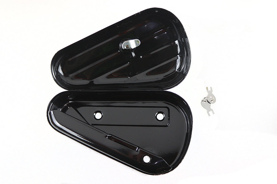 HARLEY Oval Right Side Black Tool Box fits 1940-1957 FL, 1940-1948 UL,