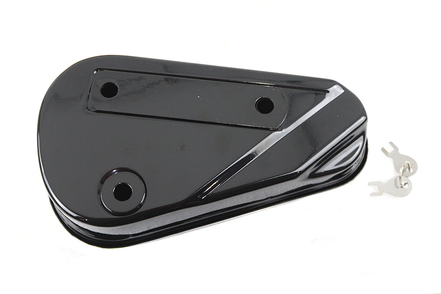 HARLEY Oval Right Side Black Tool Box fits 1940-1957 FL, 1940-1948 UL,