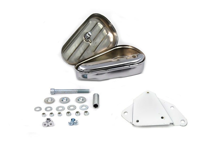 HARLEY Right Side Tool Box and Mount Kit Chrome fits 1984-1999 FXST, 1986-1999 FLST,