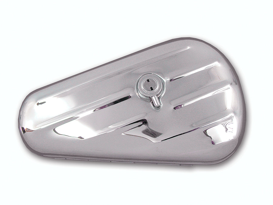 HARLEY Left Side Chrome Oval Tool Box fits 0- Custom, application 0- Custom, application