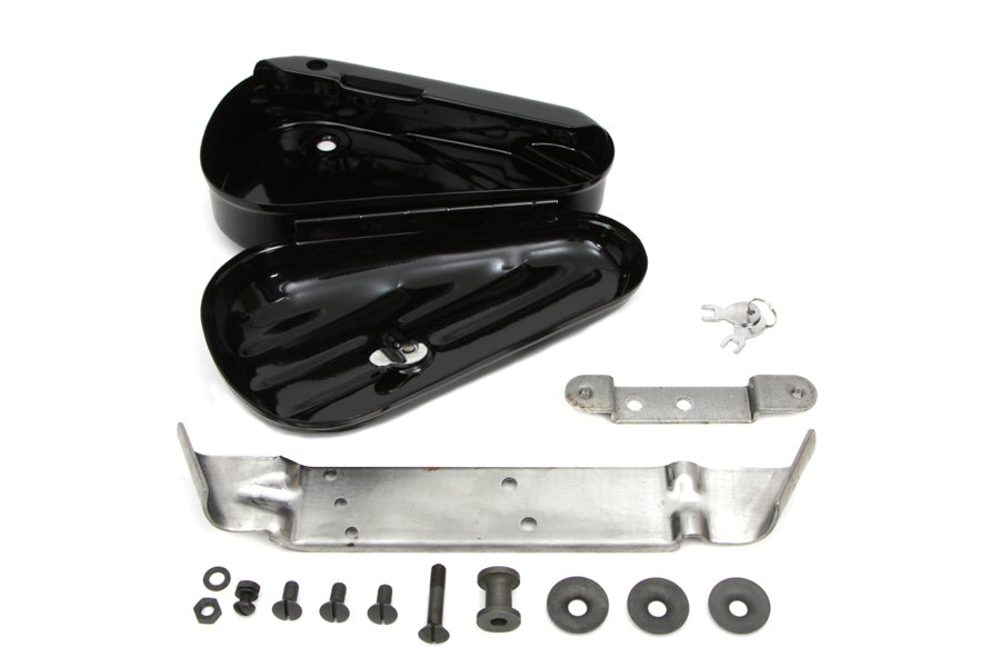HARLEY Black Rigid Tool Box Kit fits 1941-1957 FL,
