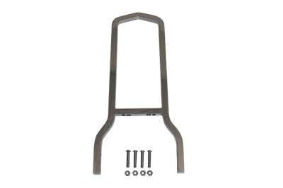 HARLEY 16 inch Tall Chrome Sissy Bar Back fits 2004-2022 XL, with rigid sideplates 2002-2005 FXD, equipped with either rigid or detachable sideplates