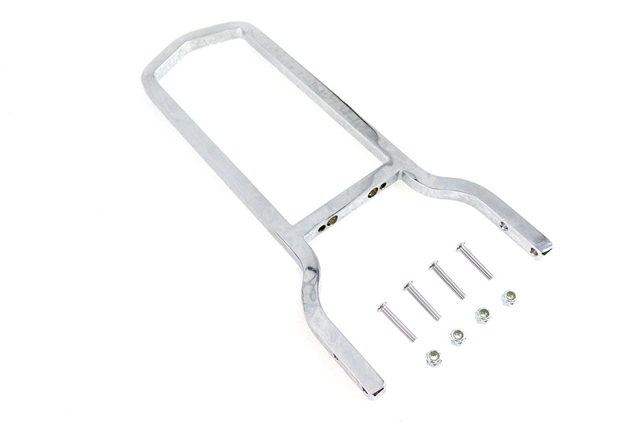 HARLEY 16 inch Tall Chrome Sissy Bar Back fits 2004-2022 XL, with rigid sideplates 2002-2005 FXD, equipped with either rigid or detachable sideplates