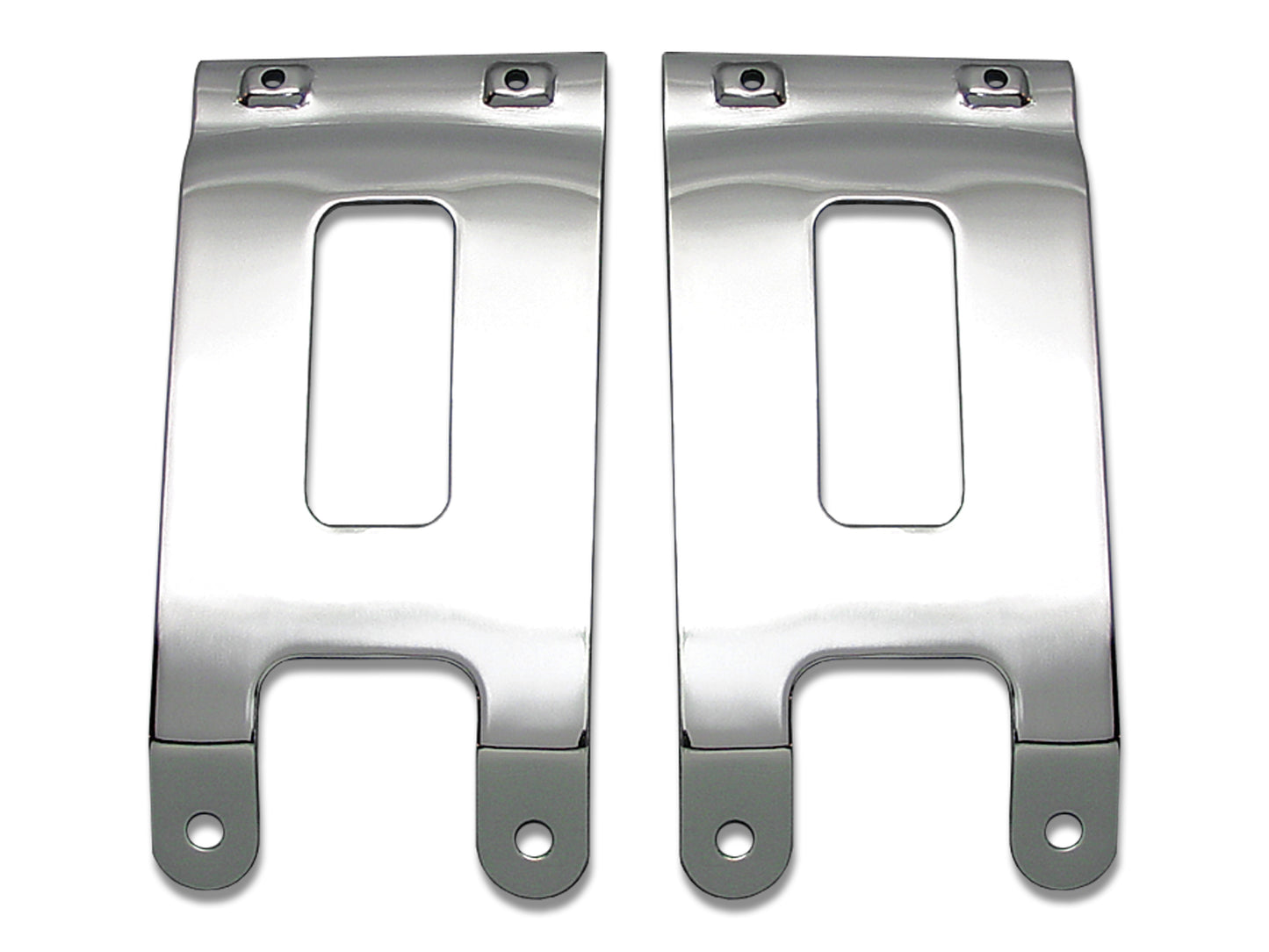 HARLEY Fender Mount Bracket Set Chrome fits 0- Custom, application for Wide Glide or FX type forks