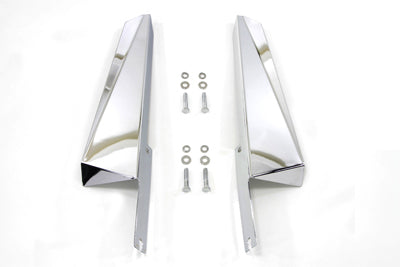 HARLEY Chrome Fork Mount Wind Deflector Set Fits 1985-2005 FLHT, 1985-2005 FLT, 1985-2005 FLHR,